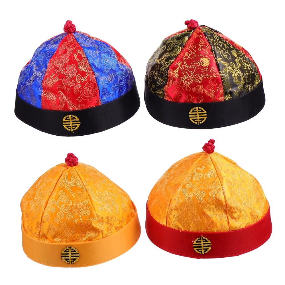 8210 4 Pcs Prince Hat Vintage Hat Baby Chinese New Year Cap Vintage Chinese